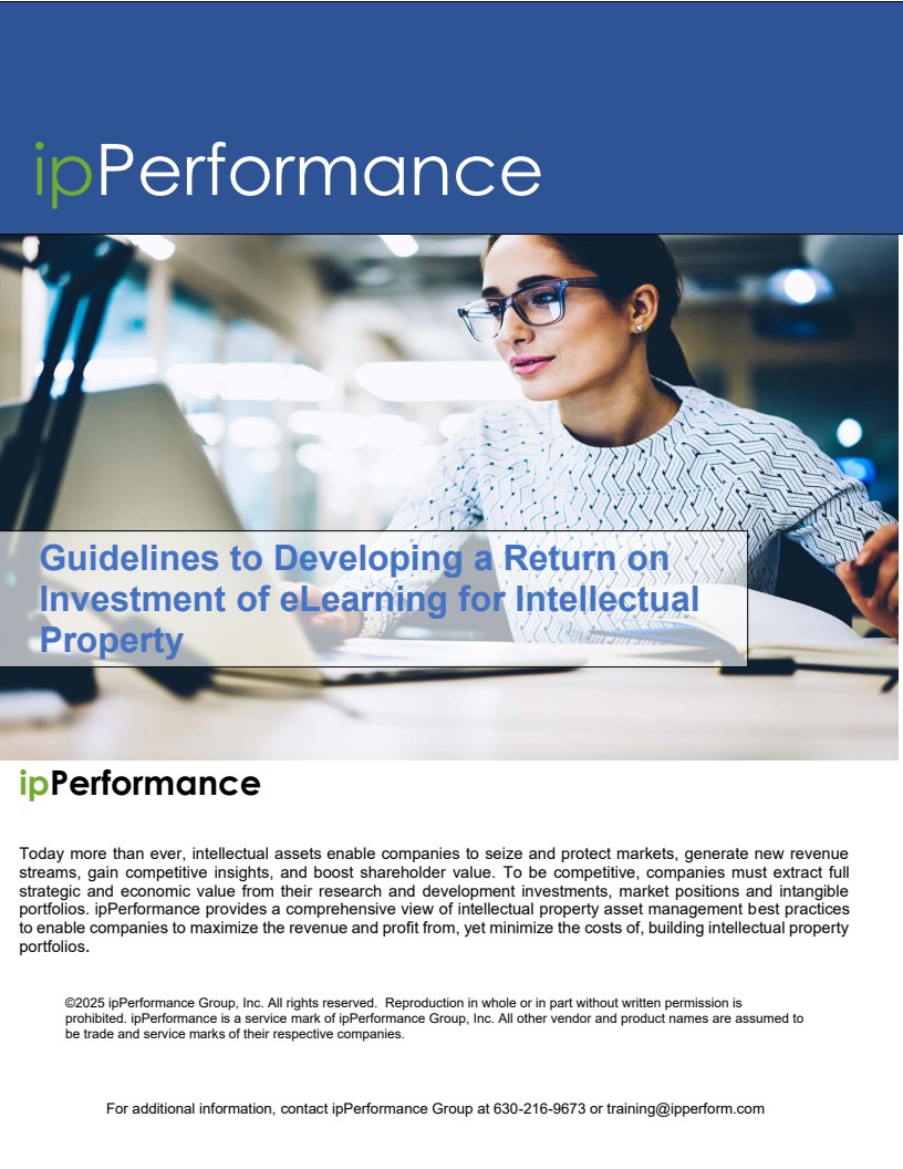 Guidelines to Developing a ROI of eLearning for IP